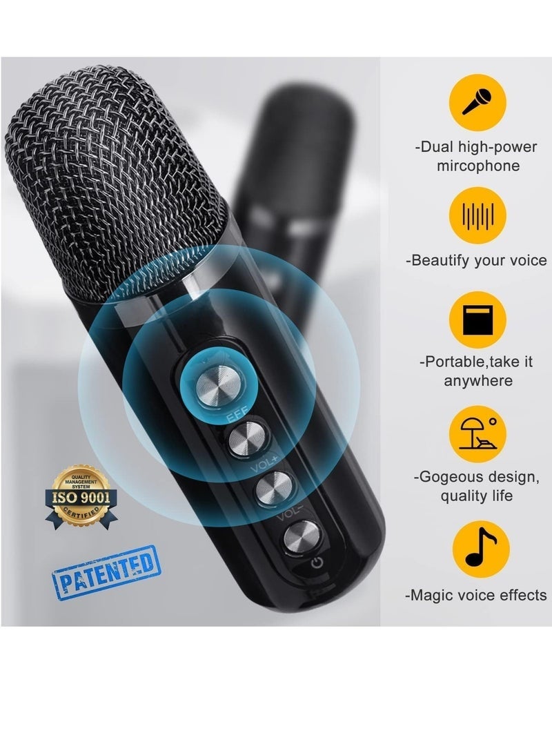 Arabest Portable Bluetooth Speaker, Karaoke Machine for Adults/Kids with 2 Wireless Microphones, Portable Bluetooth Karaoke Speaker PA System, Singing Machine with Echo and Vocal Cut, for Birthday - Image 4
